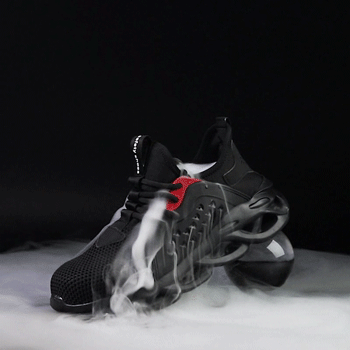 Men Steel Toe Puncture-Resistant Mesh Work Shoes, Safety Shoes