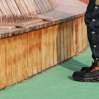 Men Steel Toe Puncture-Resistant Mesh Work Shoes, Safety Shoes