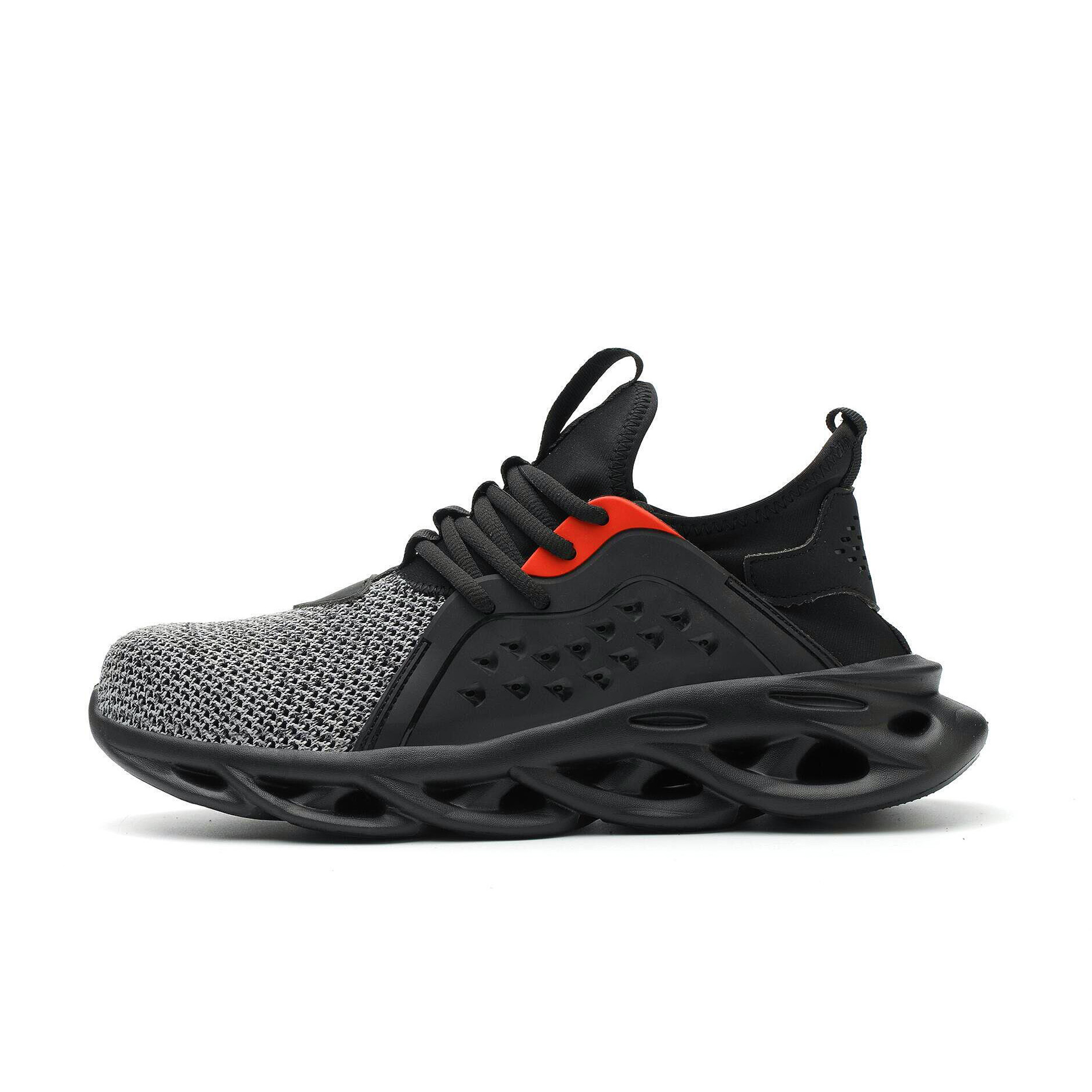 靴 yushokobayashi /Monster shoes / Charcoal Calceus Monster S - Men Steel Toe Puncture-Resistant Fly Knitting