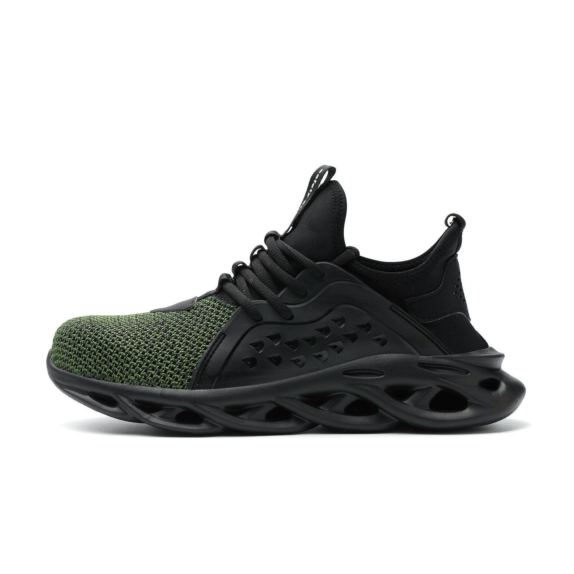 靴 yushokobayashi /Monster shoes / Charcoal Calceus Monster S - Men Steel Toe Puncture-Resistant Fly Knitting