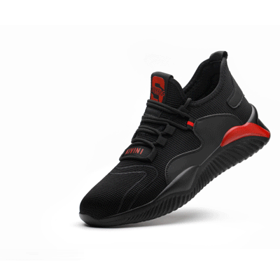 Men Steel Toe Puncture-Resistant Fly Knitting Sneakers, Work shoes