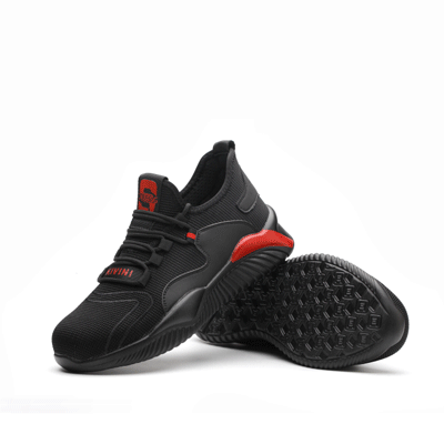 Men Steel Toe Puncture-Resistant Fly Knitting Sneakers, Work shoes